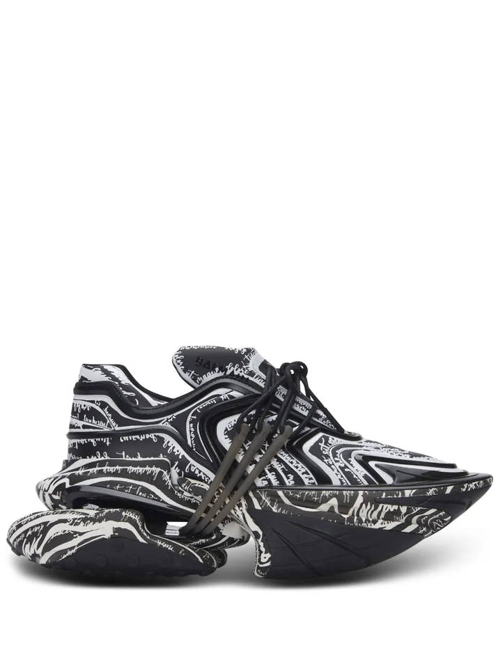 Balmain Unicorn Wave sneakers ( Black & White )