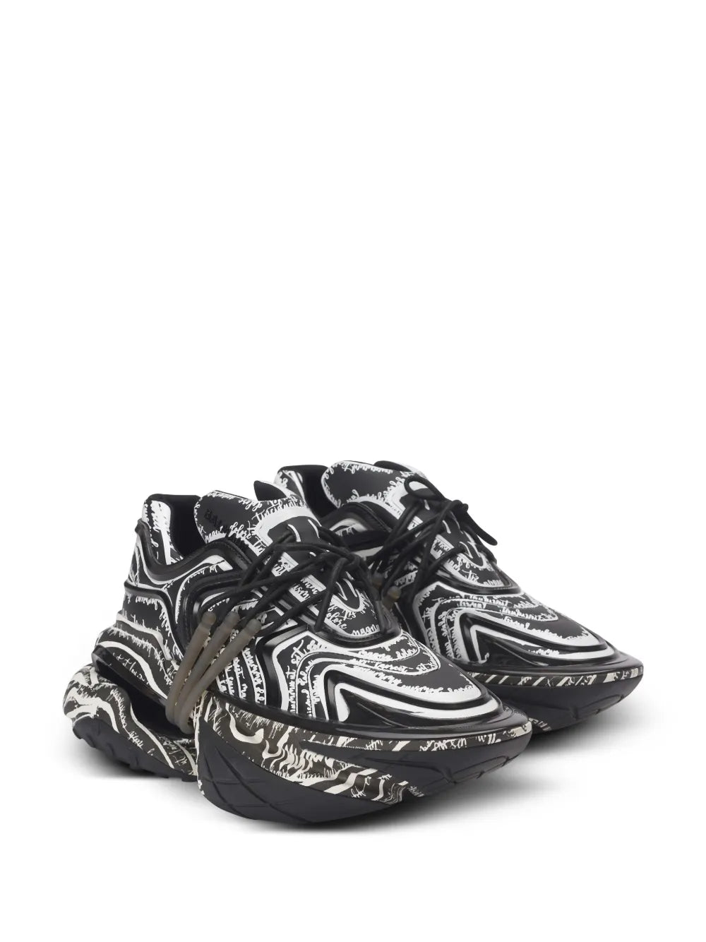 Balmain Unicorn Wave sneakers ( Black & White )